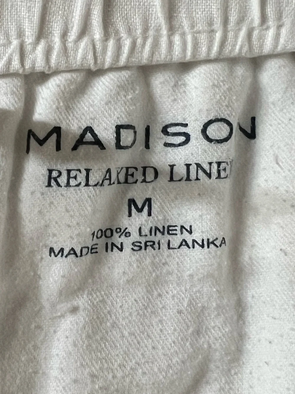 White Linen Drawstring Pants